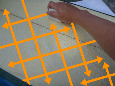 waxing technique criss cross