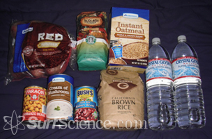 surf hike cooked food