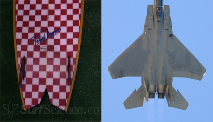 surfboard tail fighter jet